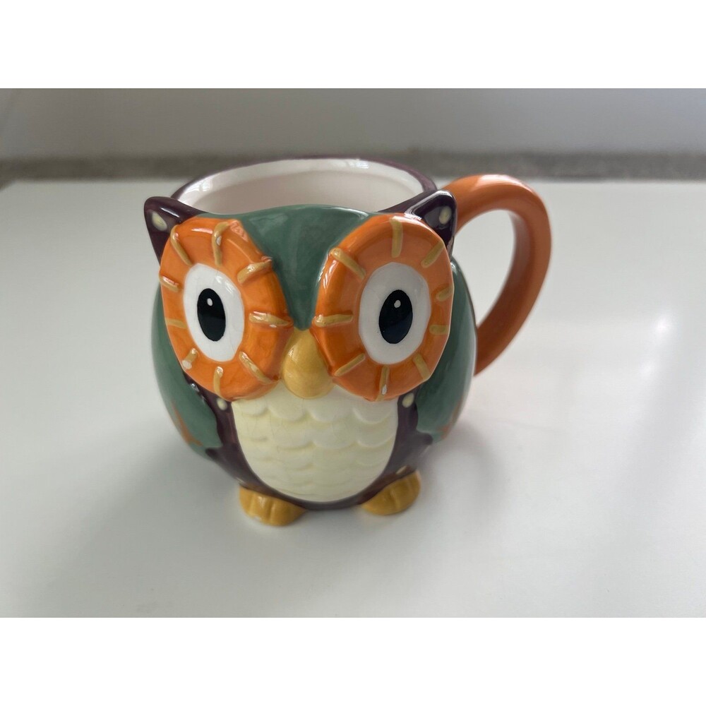 Harvest Owl Coffee Cup Mug by Wallgreen Co Microwave & Dishwasher Safe